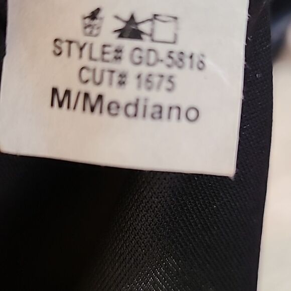 Gibiu Black Bohemian Shift Dress with Colorful Print, Size Medium - Picture 10 of 10